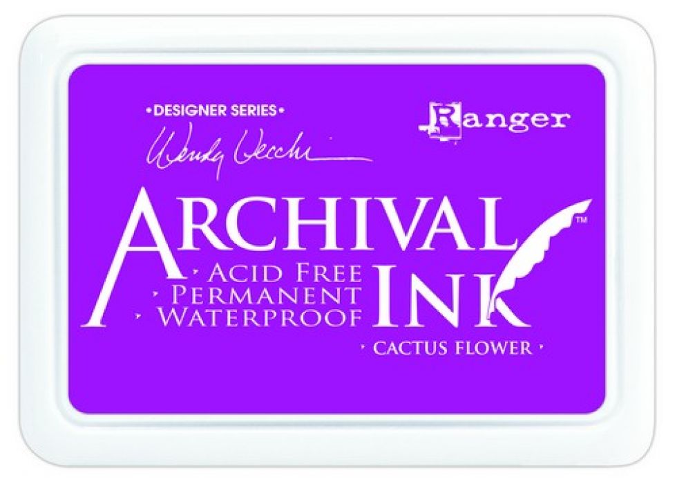 Ranger Archival Ink pad - cactus flower AID48985 Wendy Vecchi