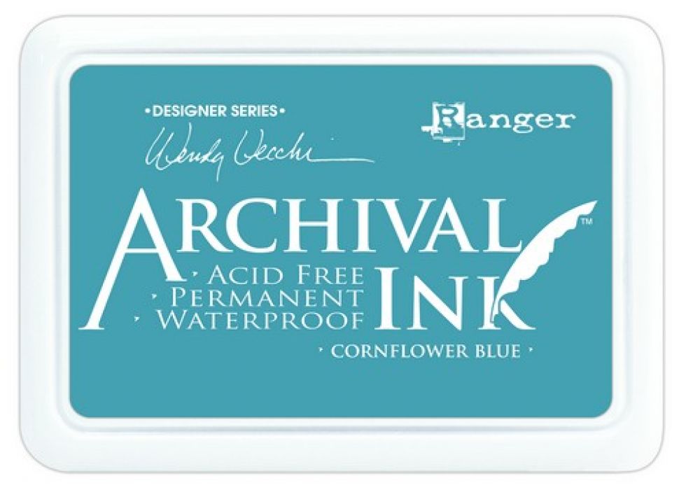 Ranger Archival Ink pad - cornflower blue AID38955 Wendy Vecchi