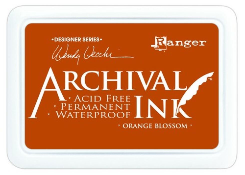 Ranger Archival Ink pad - orange blossom AID38986 Wendy Vecchi