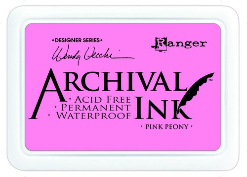 Ranger Archival Ink pad - pink peony AID45649 Wendy Vecchi