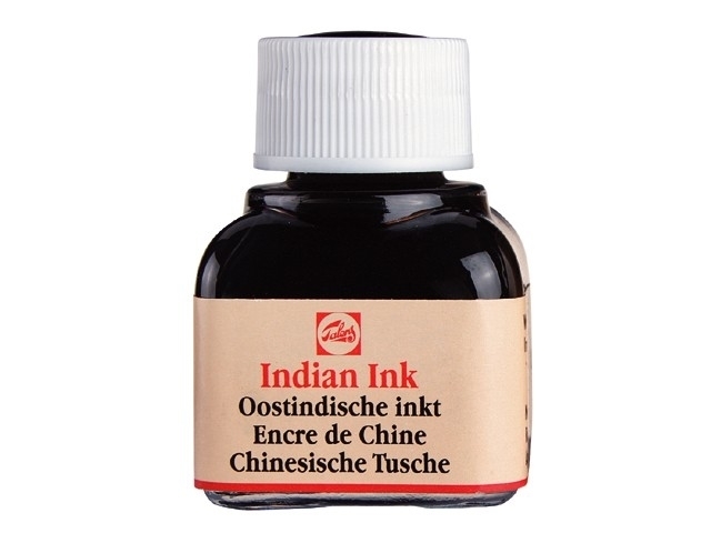 Oostindische inkt flacon 11 ml Zwart