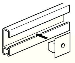 CLICK-RAIL 200 CM. WIT