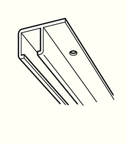 TOP-RAIL 200 CM. WIT