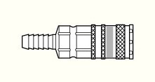 SNELKOPPELING PILAAR 8 MM.