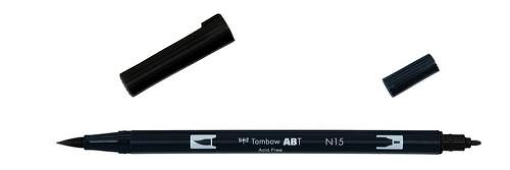 Tombow ABT dubbele brushpen black ABT-N15