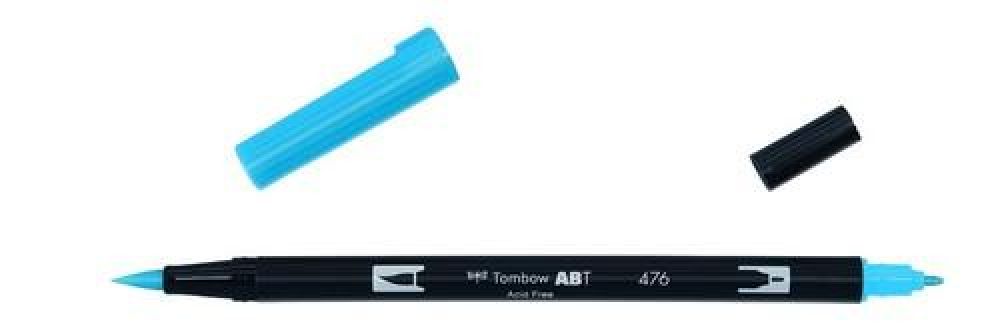 Tombow ABT dubbele brushpen cyan ABT-476