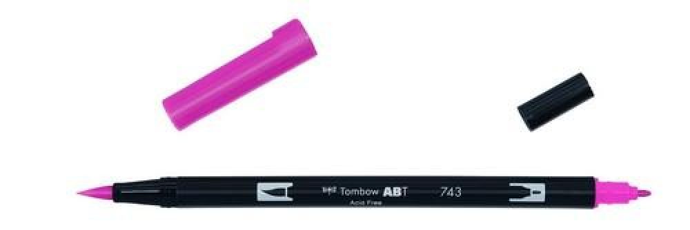 Tombow ABT dubbele brushpen hot pink ABT-743