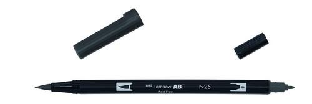 Tombow ABT dubbele brushpen lamp black ABT-N25