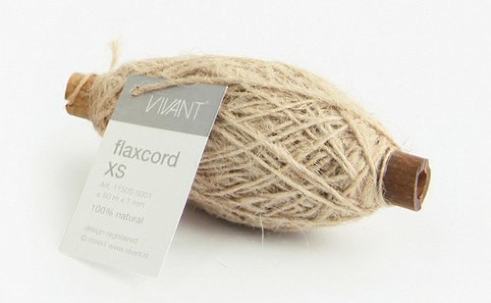 Vivant Jute Flax Koord XS gebleekt - 50 MT 1MM