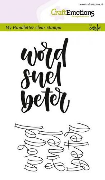 clearstamps A6 - handletter - word snel beter