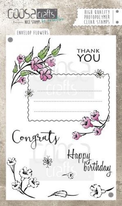 COOSA Crafts clearstamps A6 -Envelope Bloom A6 (Eng) COC-036