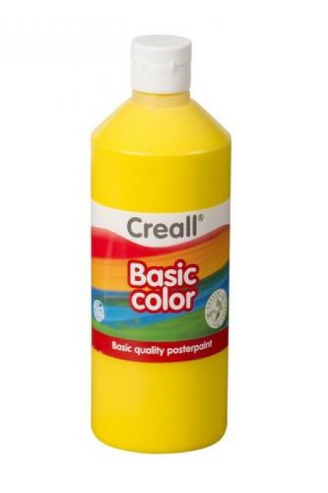 Creall Basic Color plakkaatverf - primair geel 500 ML 30062