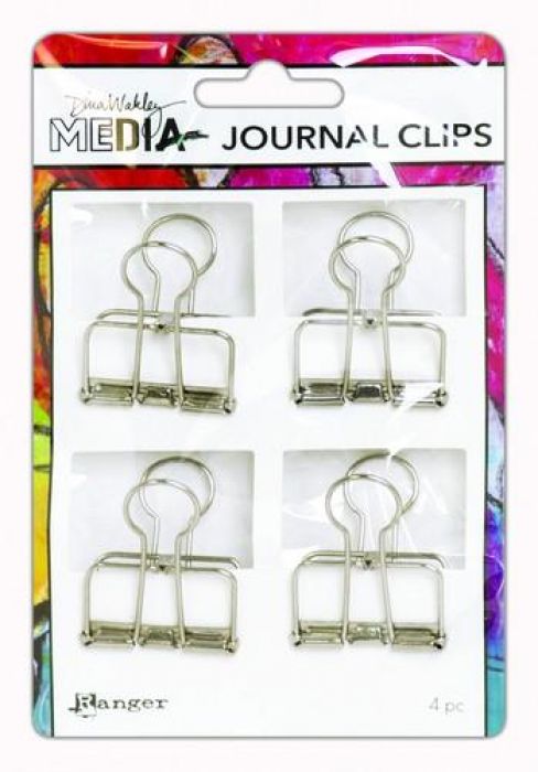 Ranger Media Journal Clips Large - 4 Pak MDA60307 Dina Wakley