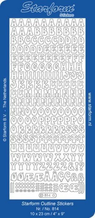 Stickers Alphabet 1: Capitals - Silver - 0814.002 - 10X23CM