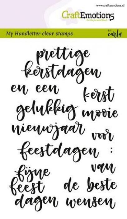 CraftEmotions clearstamps A6 - handletter - woorden kerst (NL)