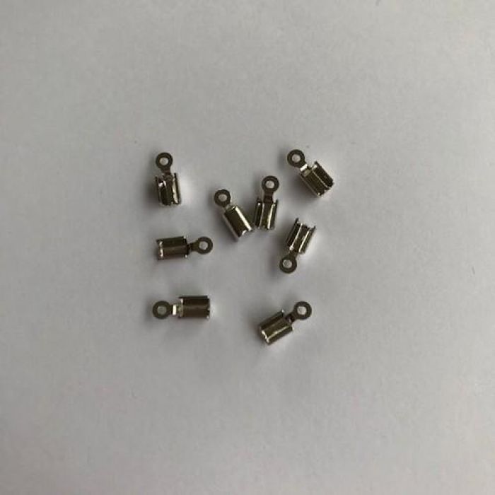 Koordsluiting klein 5x3mm platinum 8st 11808-1561