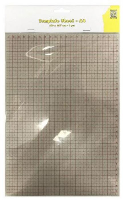 Nellie`s Choice plastic template sheet CM grid 5 st TPS001 A4