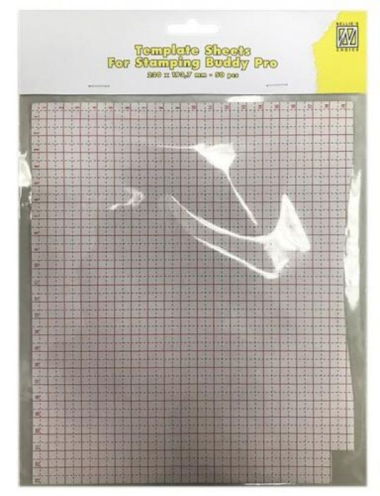 Nellie`s Choice template papiervellen 50st voor Stampingbuddy-Pro STBP001 230x193,7mm