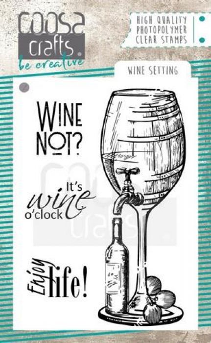 COOSA Crafts clearstamps A7 - Wine setting COC-063