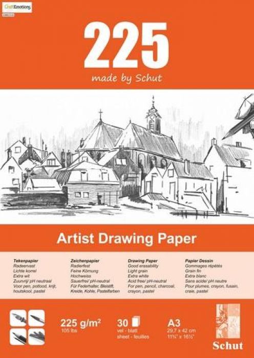 Schut Artist Drawing Paper 225 gram A3 bloc a 30 vel