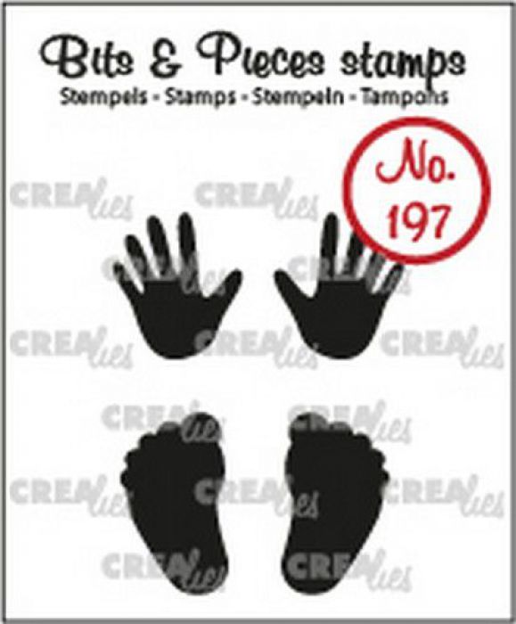 Crealies Clearstamp Bits&Pieces Baby handjes + voetjes (dicht) CLBP197 max. 12x20mm