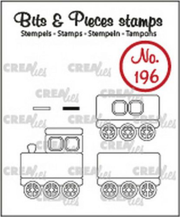 Crealies Clearstamp Bits&Pieces Trein + wagons CLBP196 max. 19x22mm