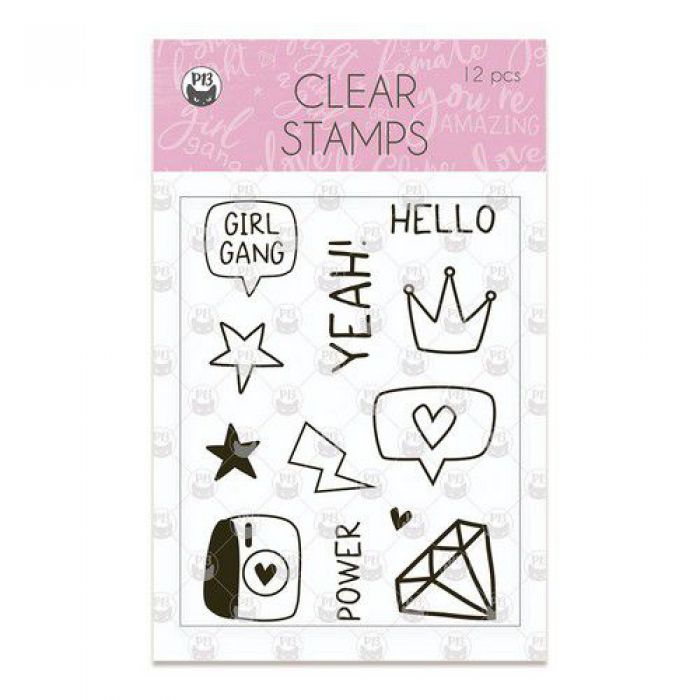 Piatek13 - Clear stamp set Girl Gang 01 P13-GRL-30