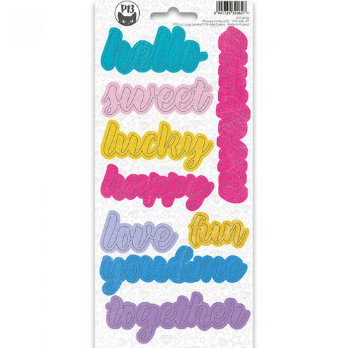 Piatek13 - Sticker sheet Girl Gang Phrase 01 P13-GRL-37 10,5x23 cm