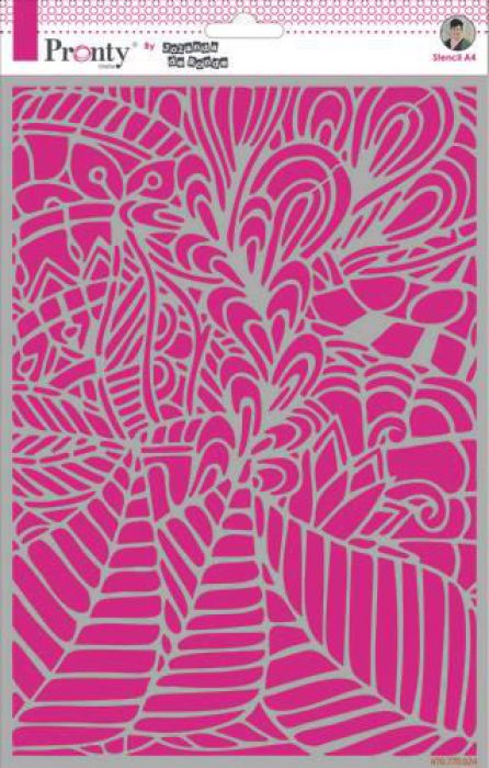 Pronty Mask Background Leafy by Jolanda A4 470.770.024 by Jolanda