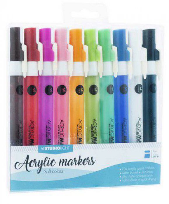 Studio Light Box 10 acrylic markers Soft Colors nr 02 AMSL02