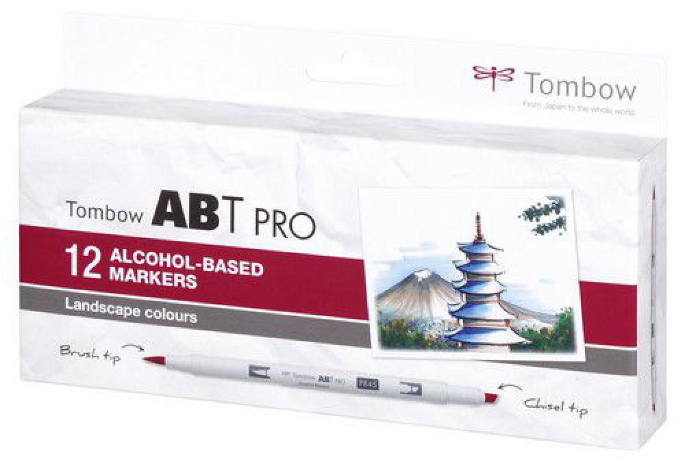 Tombow ABT PRO Alcohol - dubbele brushpen 12 st. set Landscape 19-ABTP-12P-4