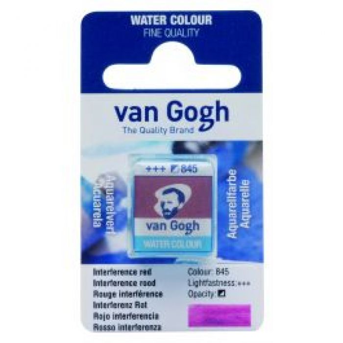 V.Gogh Aquarel half napje interference rood 845