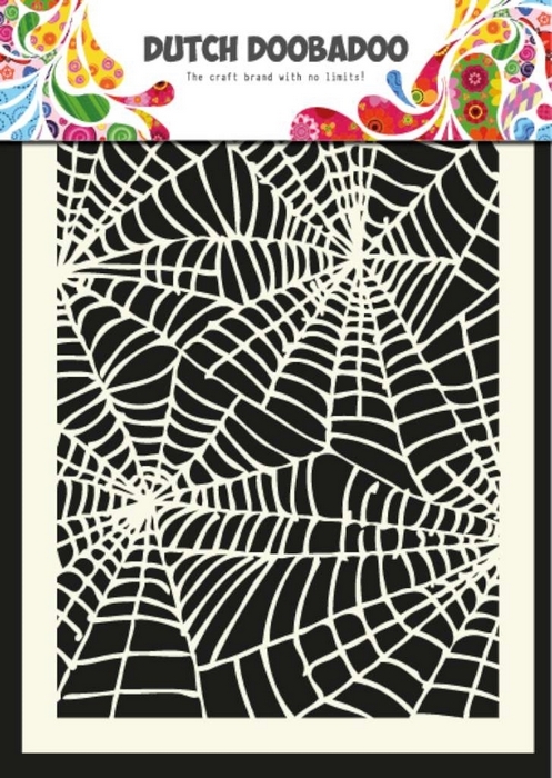 Dutch Mask Art stencil spiderweb - A5