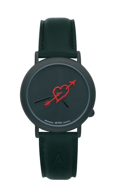 AKTEO HORLOGE CRAZY LOVE BLACK