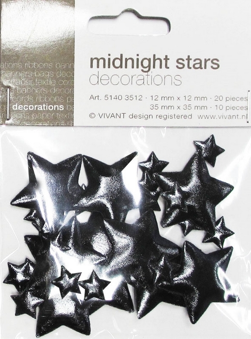 Decoratie Midnightstars zwart