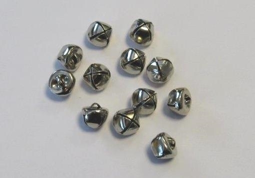 Kerst Belletjes Zilver 10 Mm 12 St