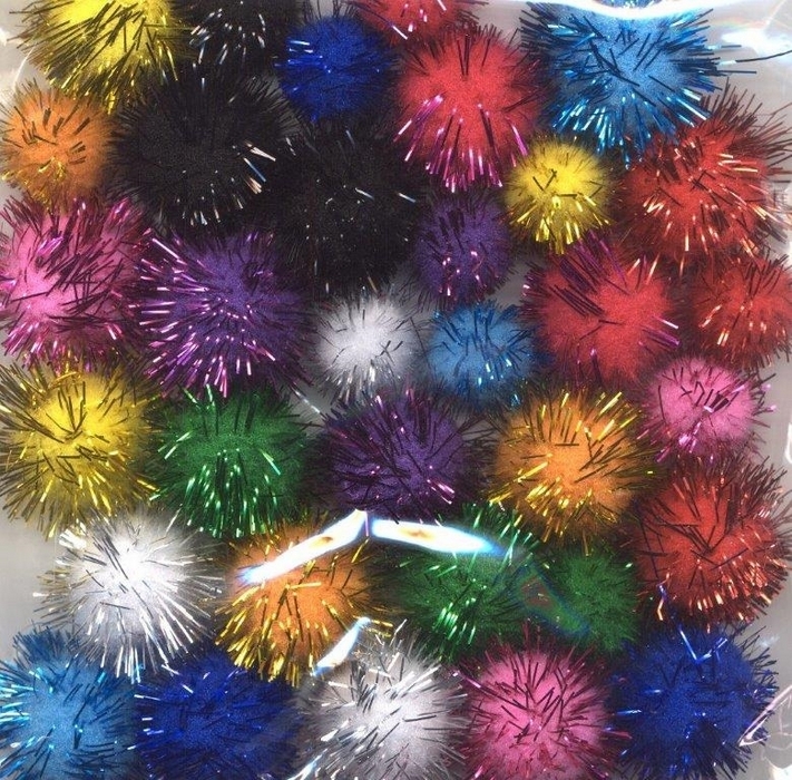 Mix Pompom Set Assortiment Incl Glitter 33 St