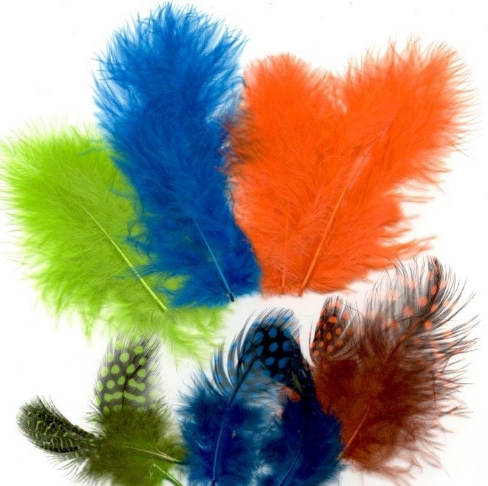 Veren Marabou&guinea Mix Neon 18 St