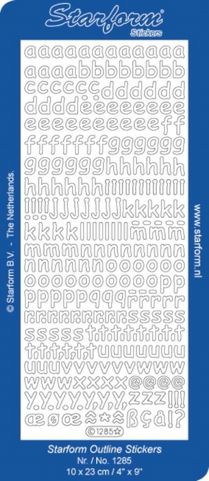 Stickers Alphabet 21: Comic Sans Lower Case goud