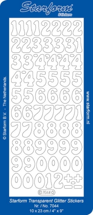 Stickers Numbers 22: Medium glitter goud