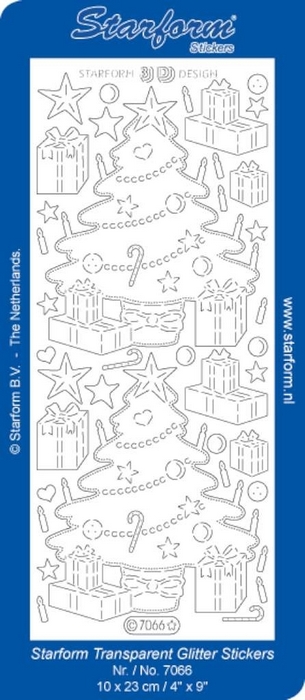 Stickers 3d Design: Christmas Tree zilver