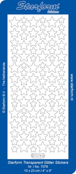 Stickers Christmas Stars 10 zilver