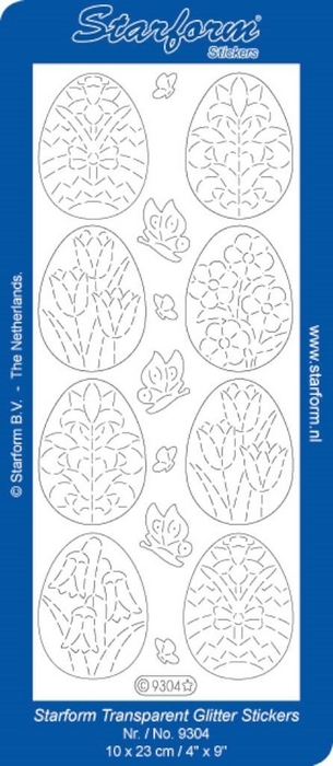 Stickers Easter Eggs 9: Large goud
