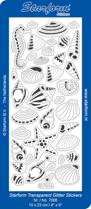 Stickers Shells zilver