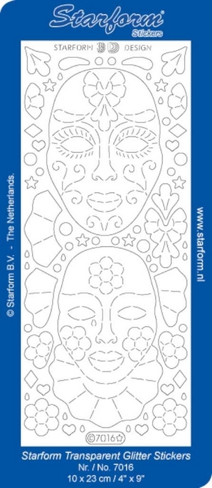Stickers 3d Design: Mask goud