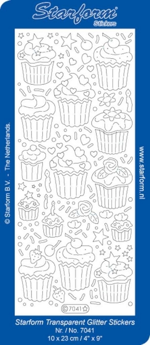 Stickers Cupcakes Small goud