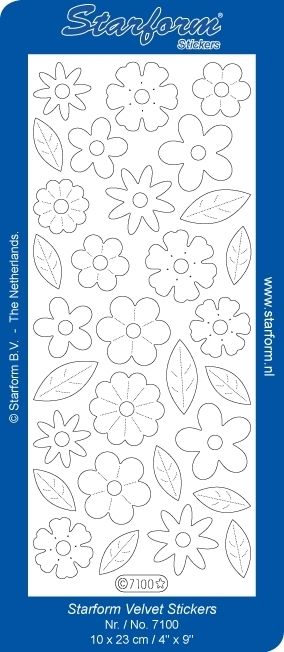 Stickers Flowers 19 wit