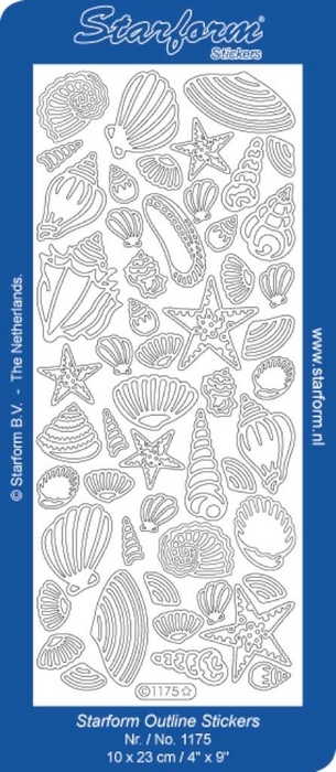 Stickers Maritime: Shells goud