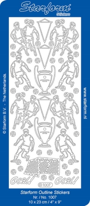 Stickers Football 2 zilver