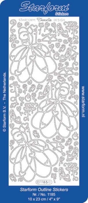 Stickers Doodle Design: Dress 2 zilver